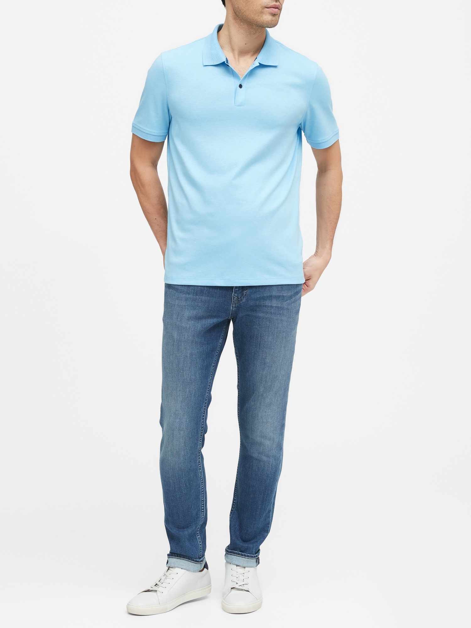 banana republic luxury touch polo