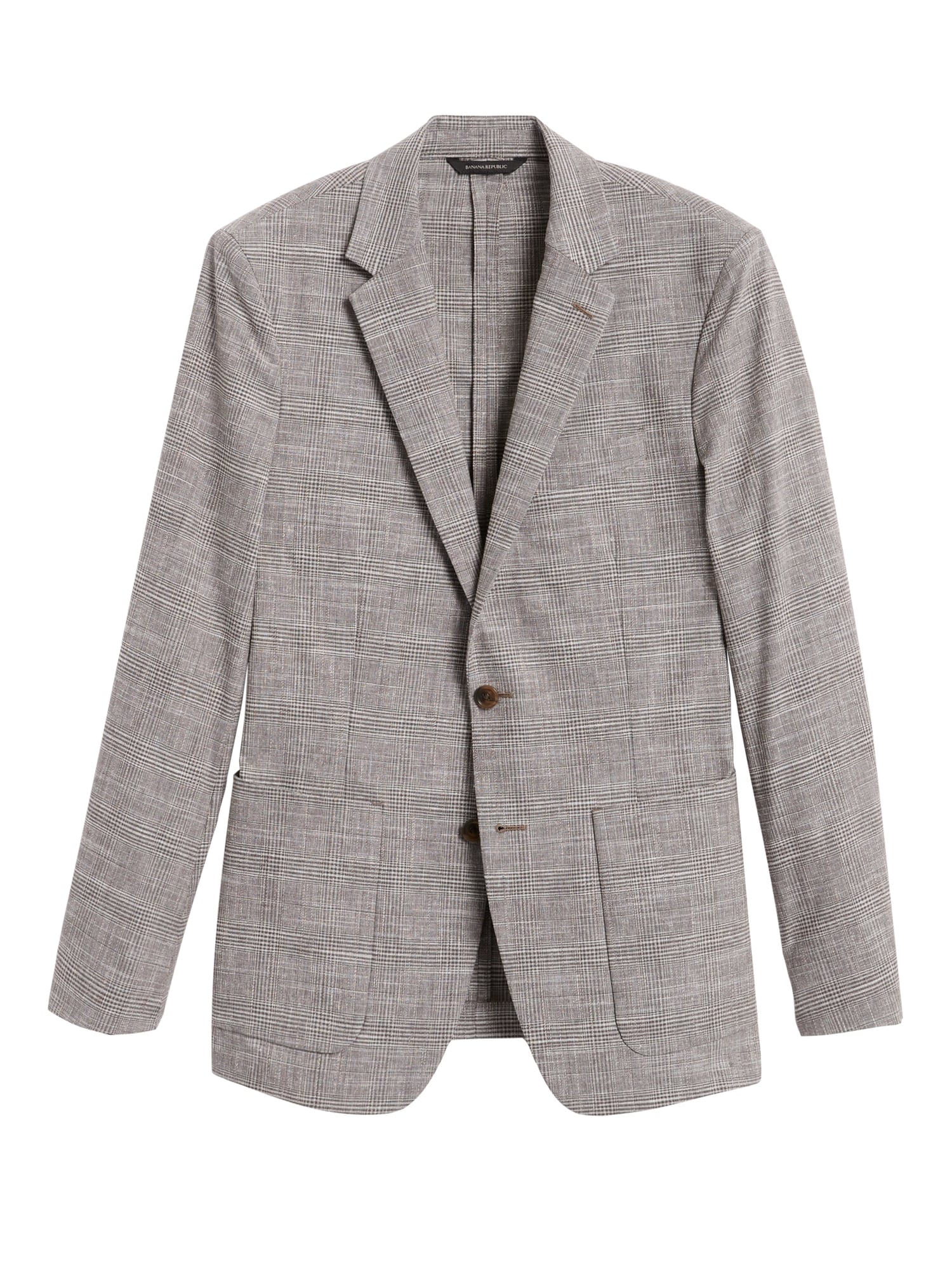 Slim Italian Plaid Suit Jacket