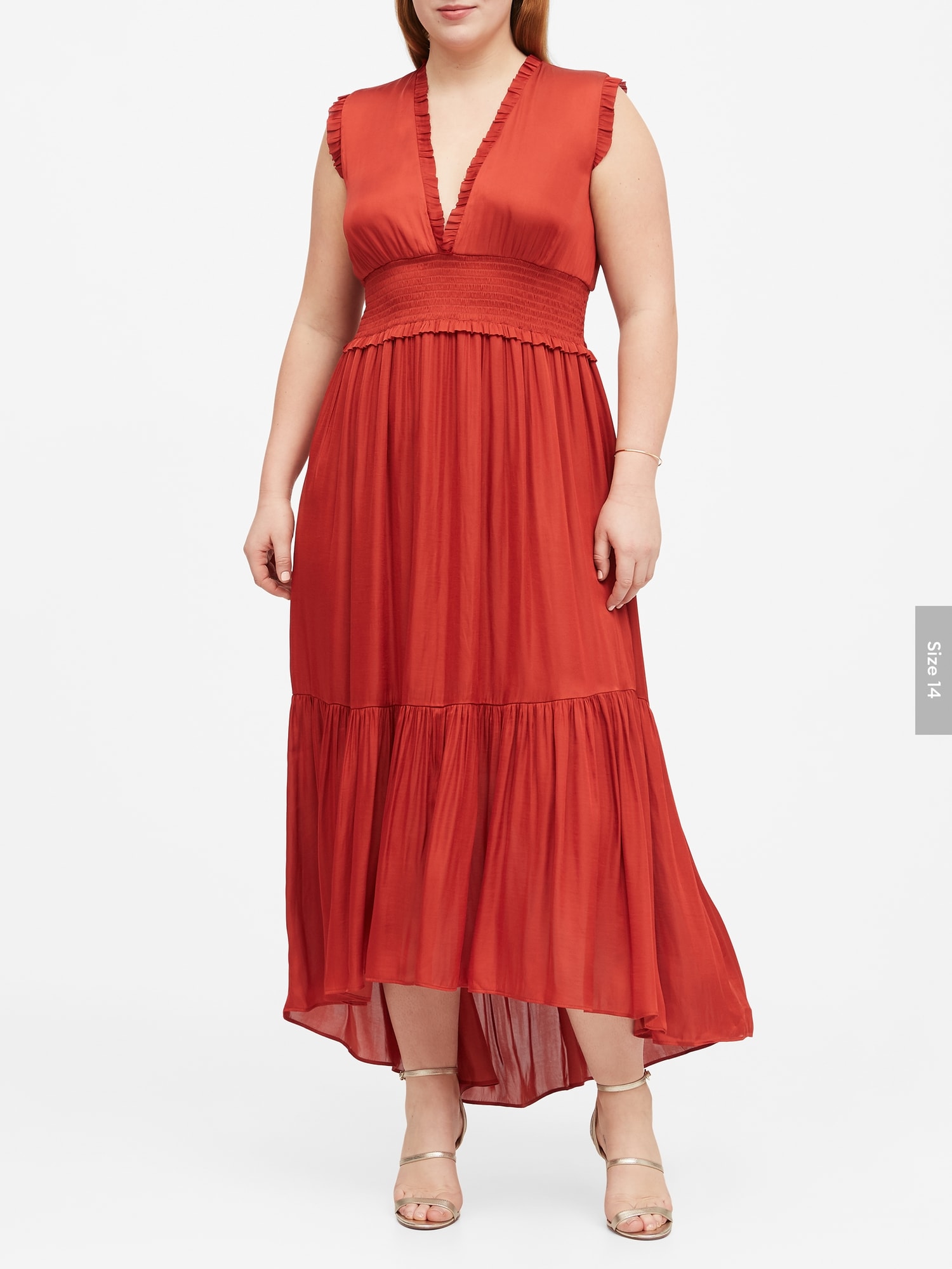 Plus size red maxi on sale dress