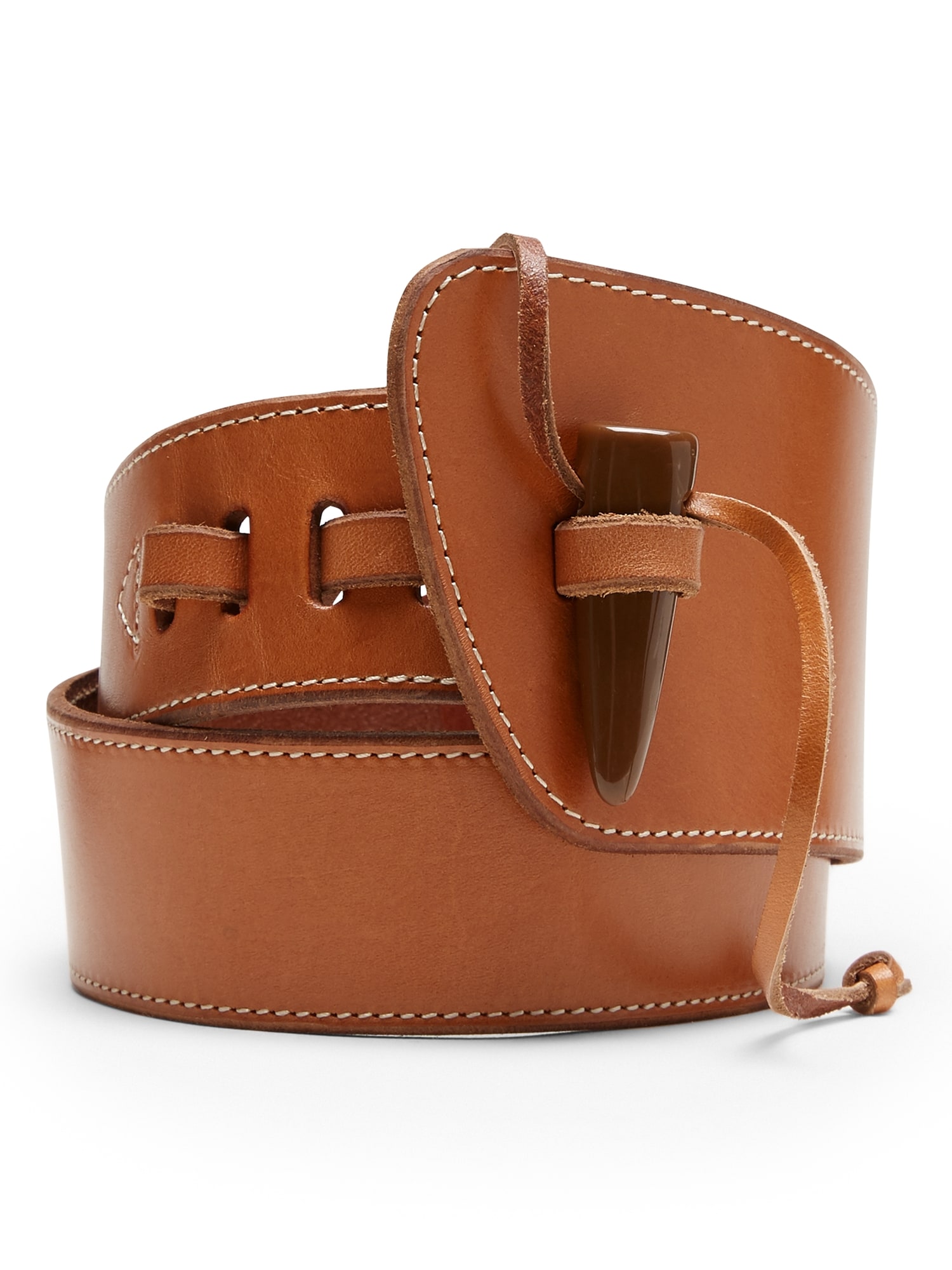 Heritage Leather Horn Toggle Belt