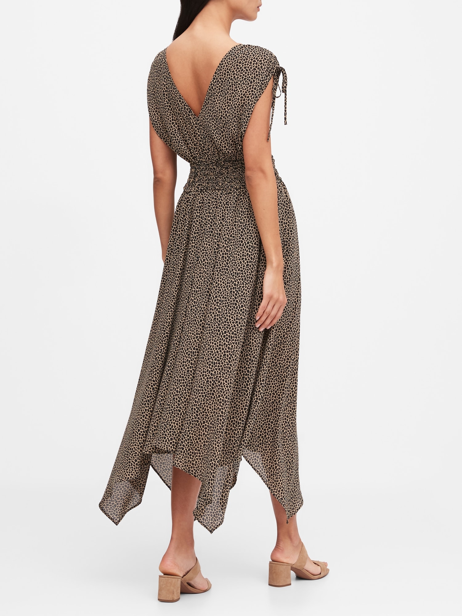 Giraffe Print Midi Dress Banana Republic