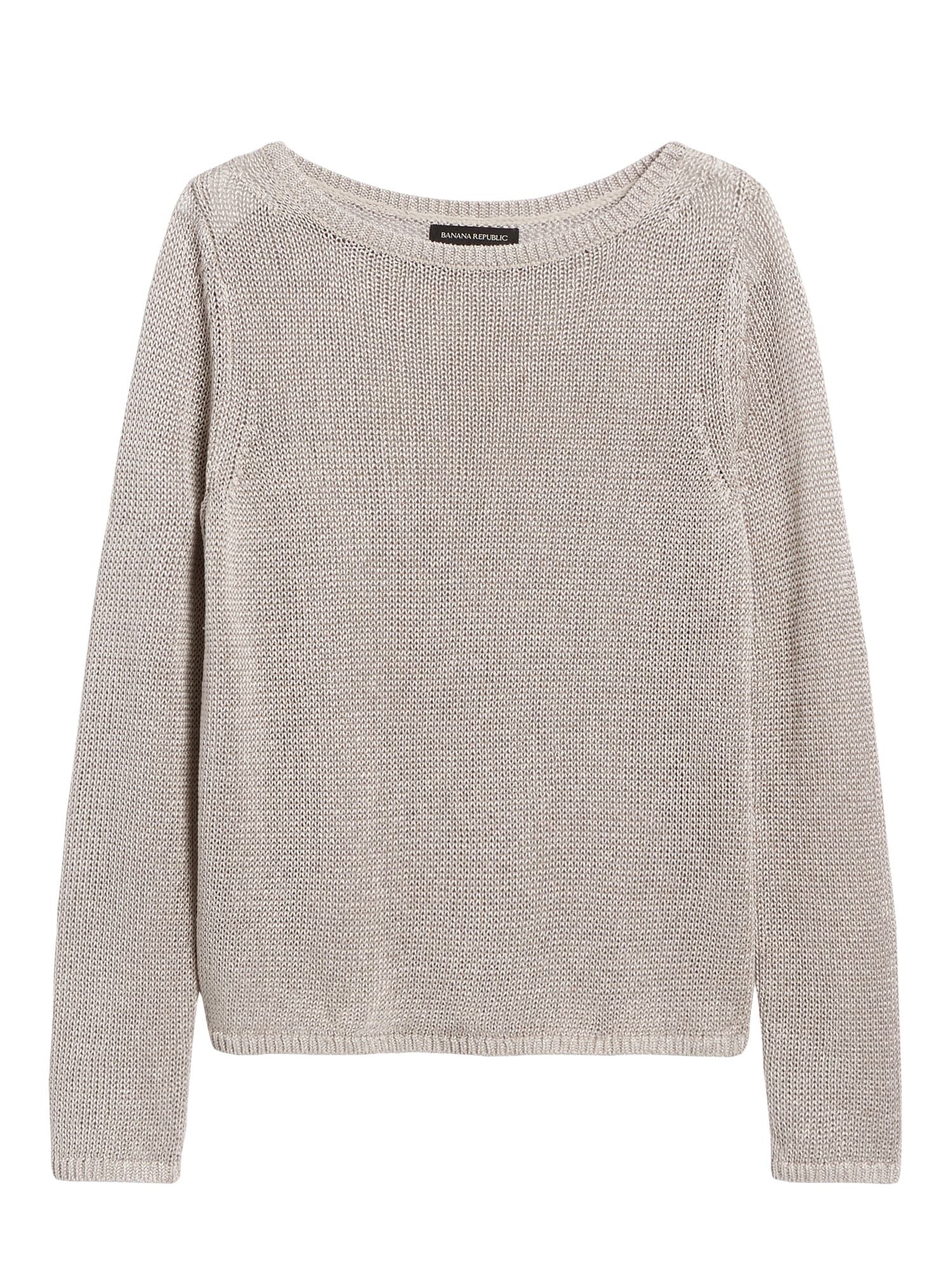 Petite Linen-Blend Boat-Neck Sweater