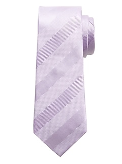 Textured Silk Stripe Tie