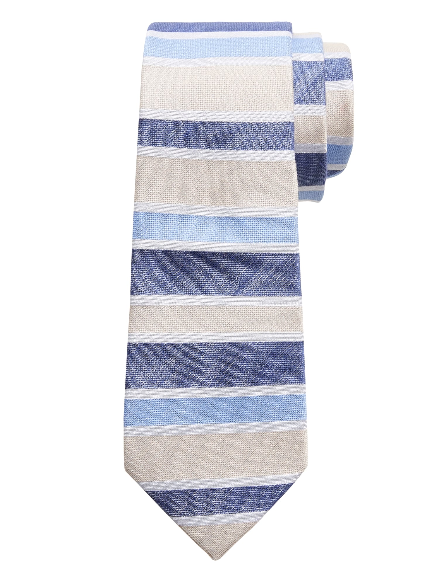 Silk-Cotton Stripes Tie