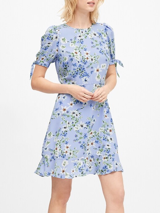 Banana republic blue floral dress online