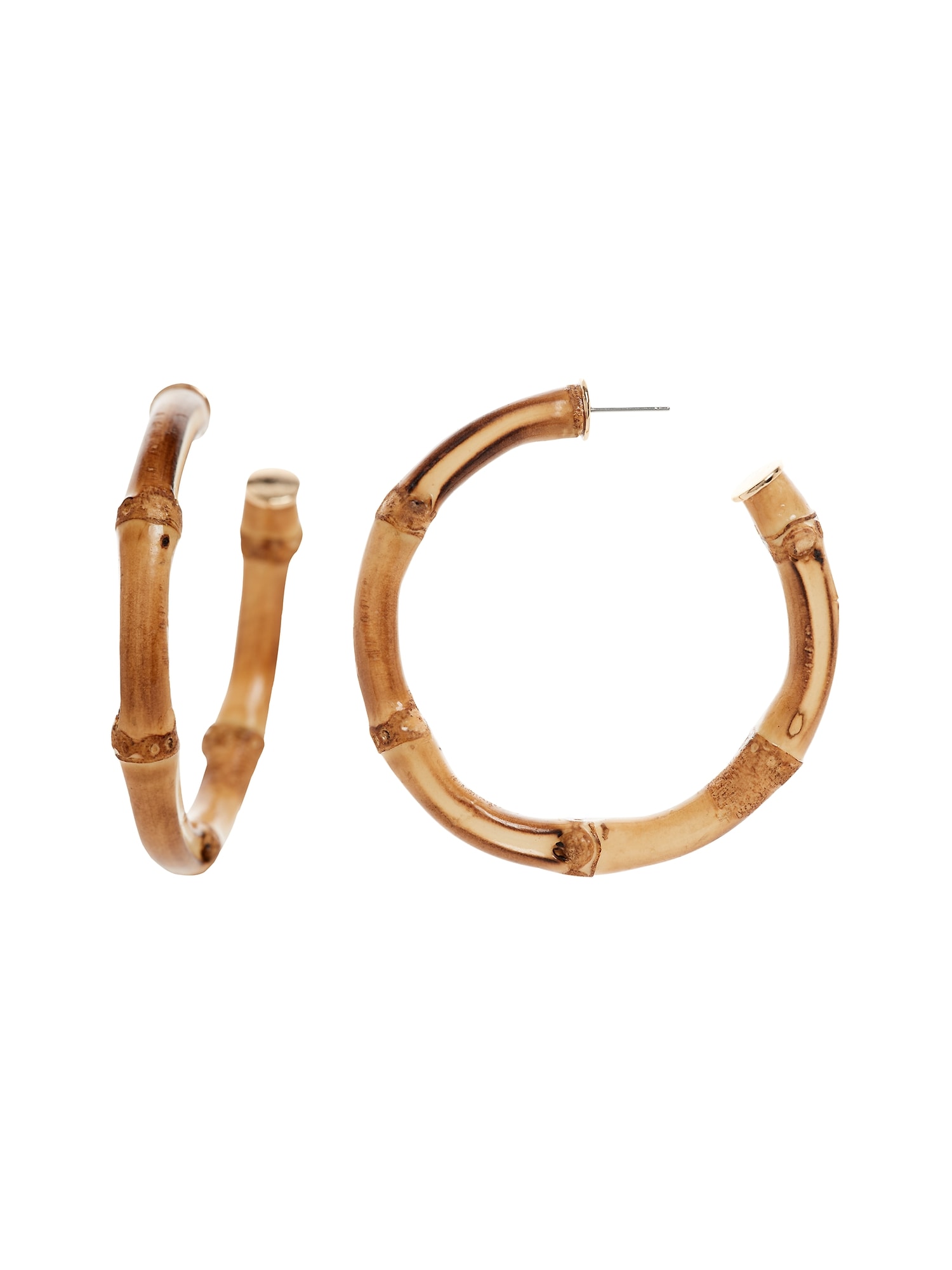 Wood Bamboo Hoop Earrings | Banana Republic