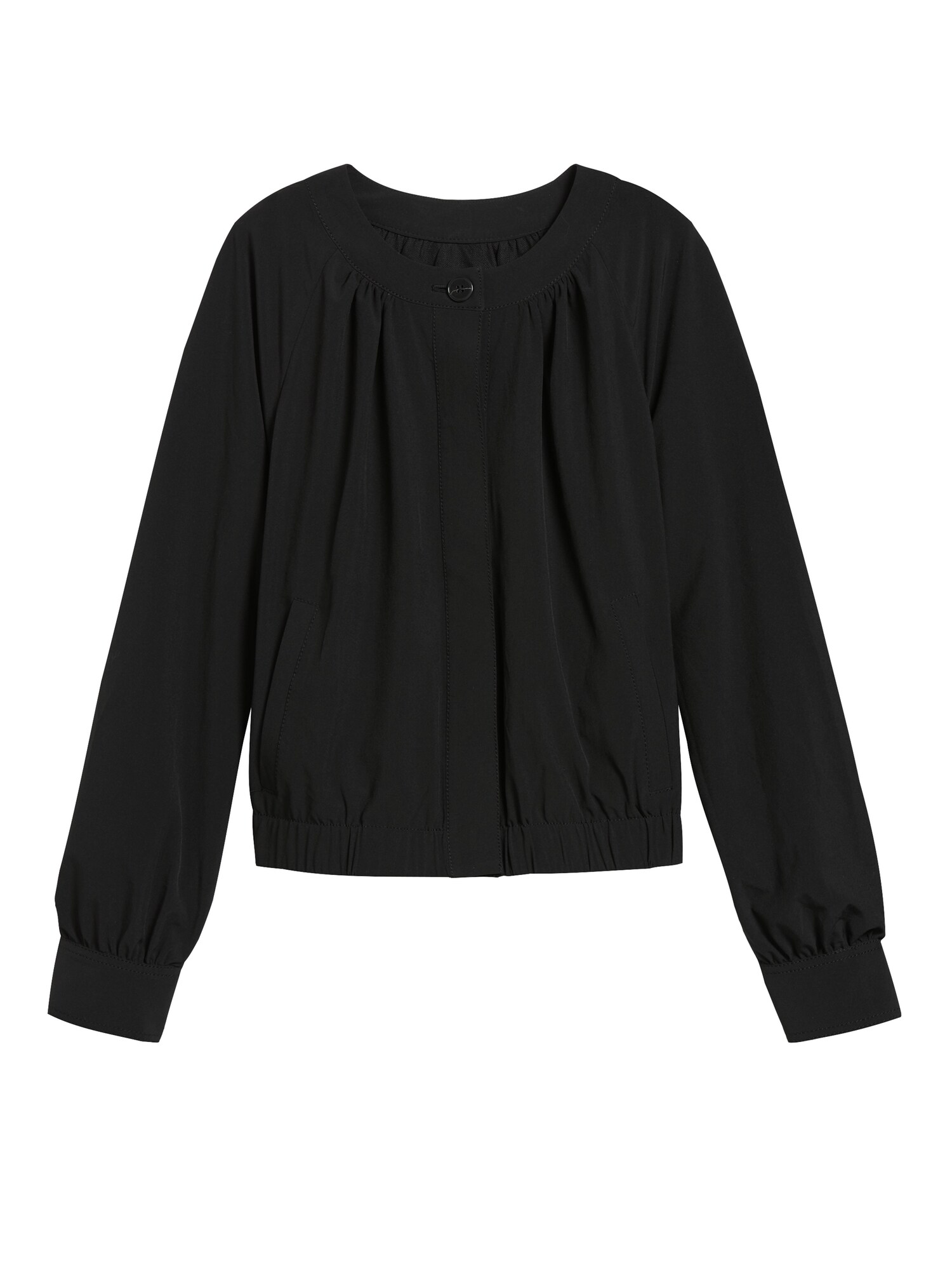 Petite Performance Stretch Cropped Bomber Jacket