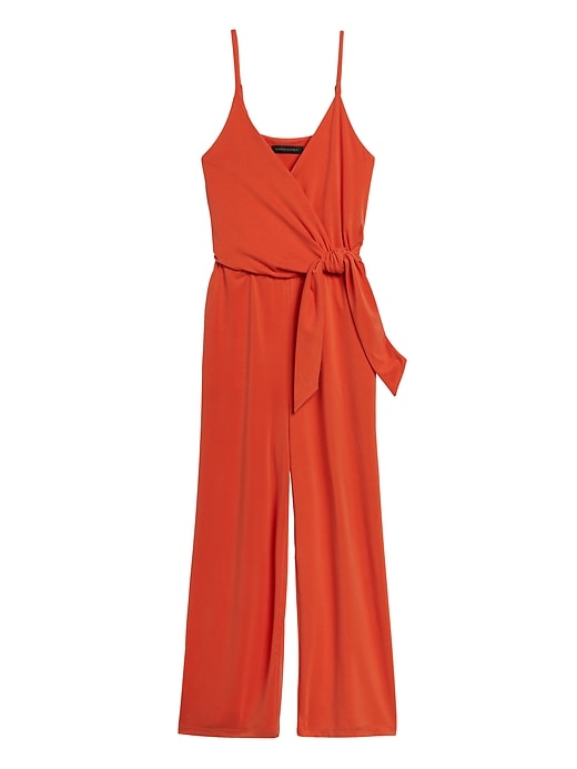 Sandwash Wrap Front Jumpsuit Banana Republic