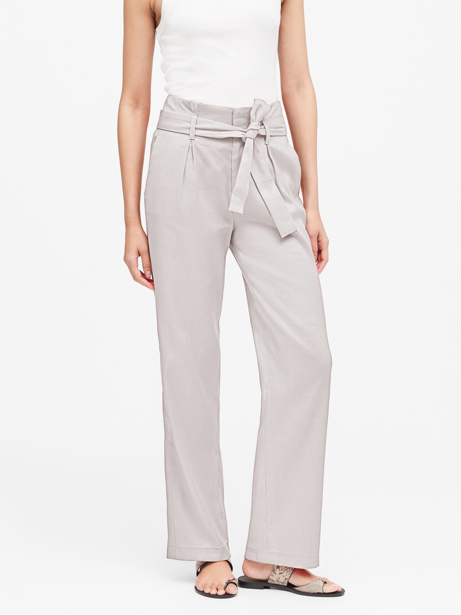 Banana Republic, Pants & Jumpsuits, Nwt Banana Republic Petite Highrise  Linencotton Pant