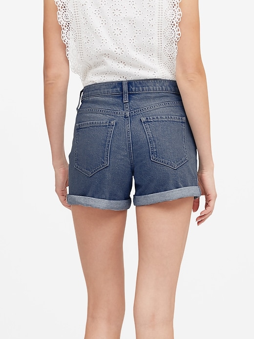 High waisted cuffed shorts hotsell