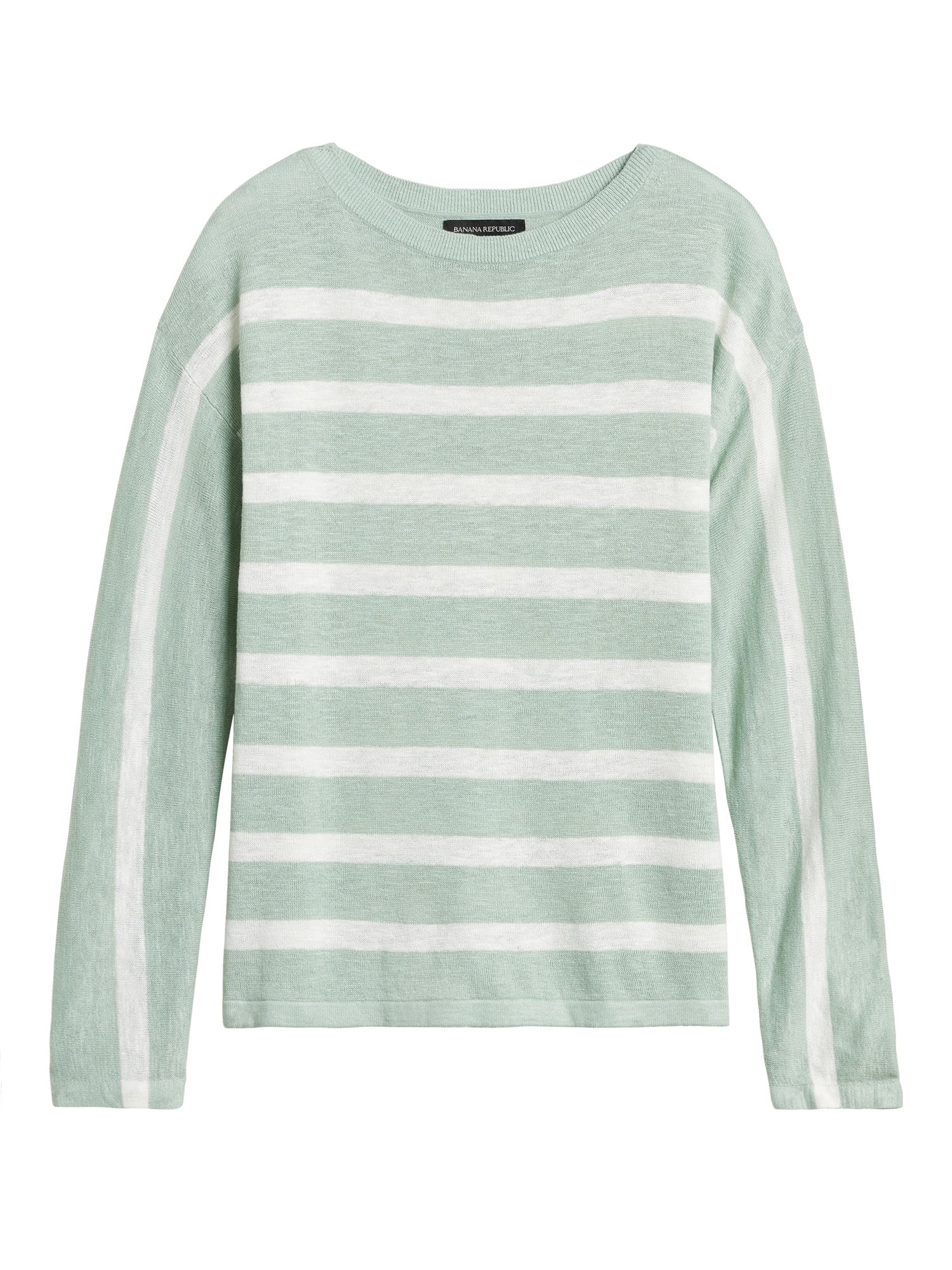 Linen-Blend Stripe Sweater