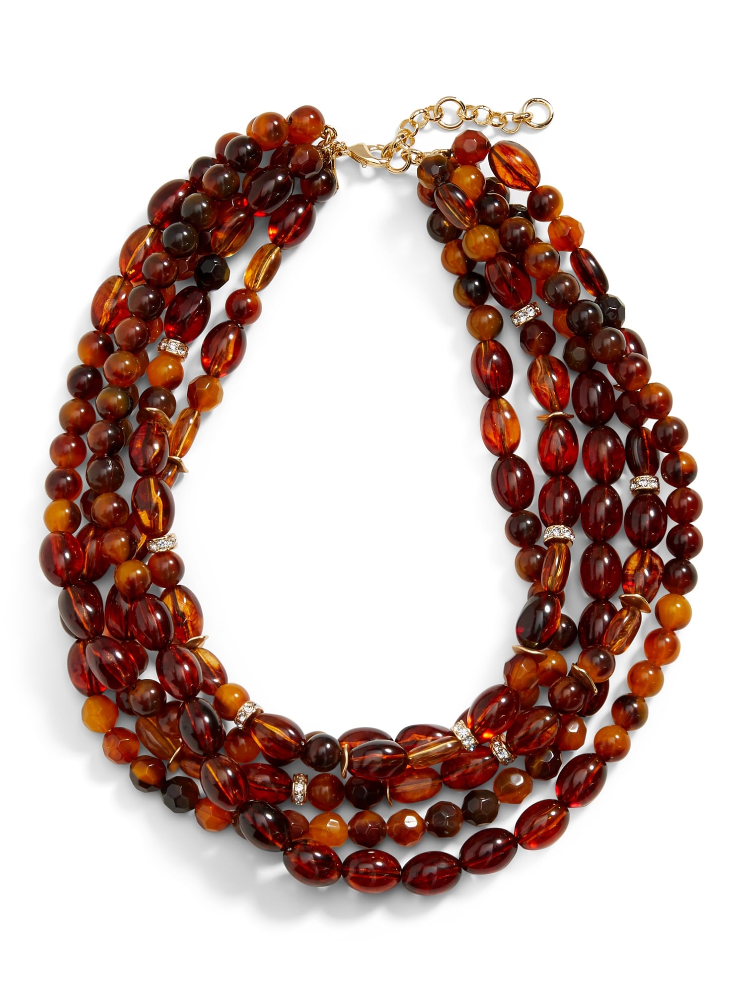 Amber Resin Beaded Necklace