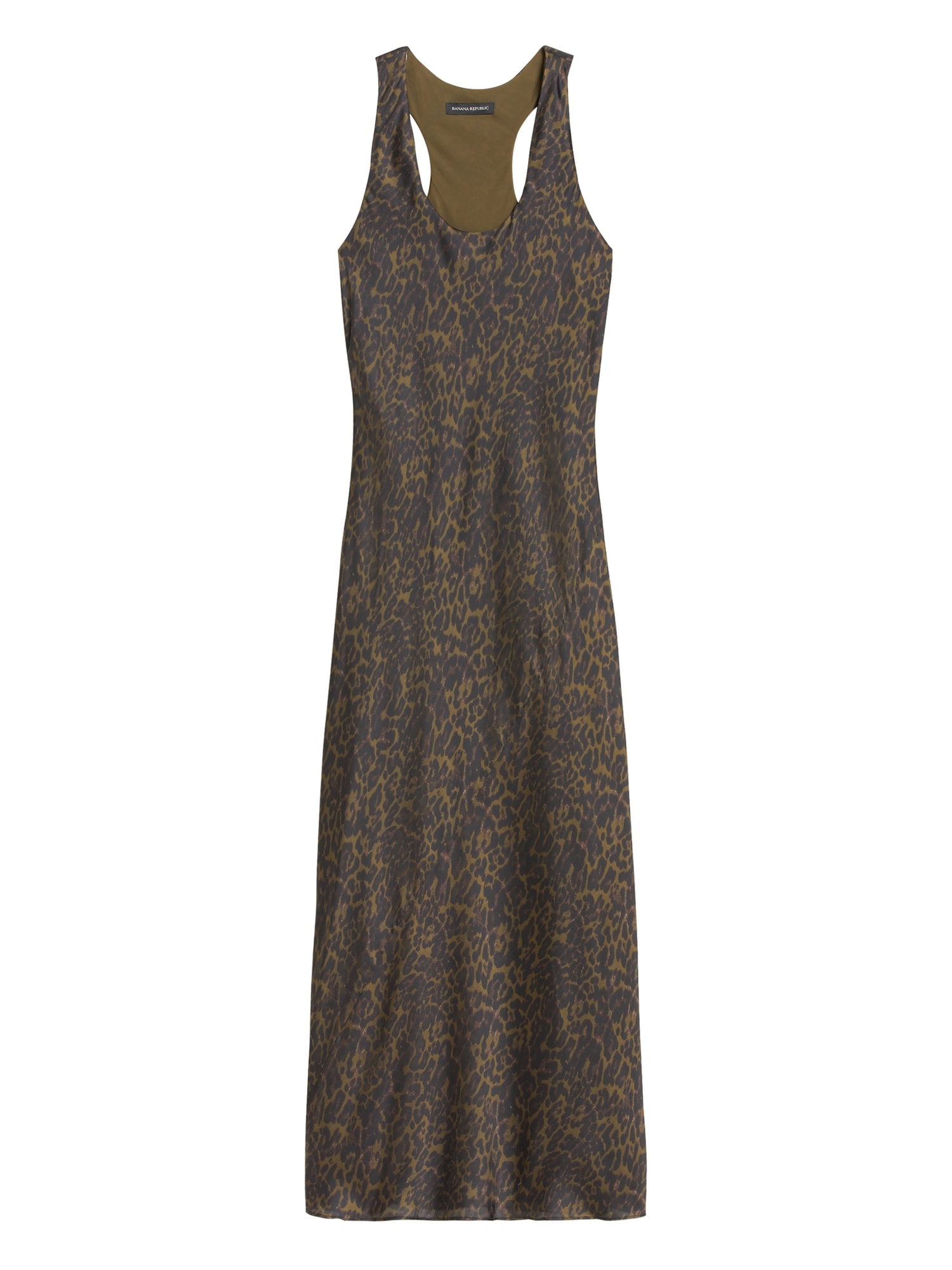 Leopard Print Satin Slip Dress