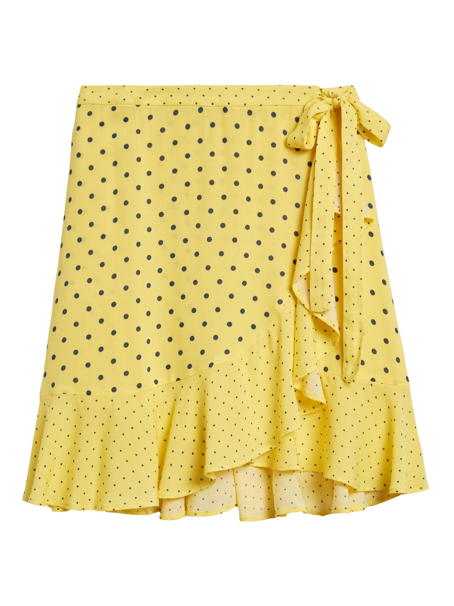 Petite Ruffle Wrap Mini Skirt