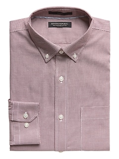 Slim Non-Iron Dress Shirt with Button-Down Collar