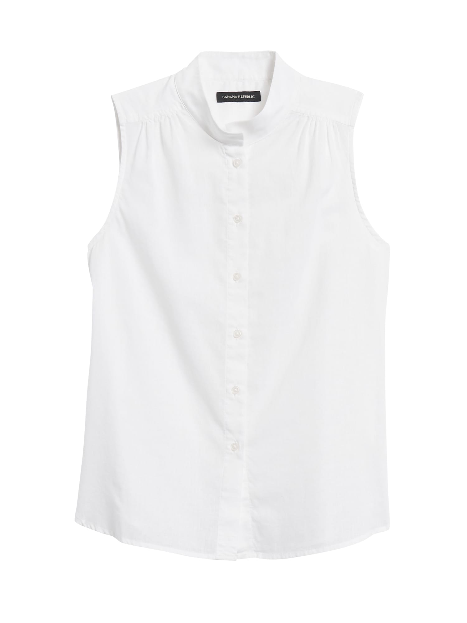 Cotton-Linen Sleeveless Shirt