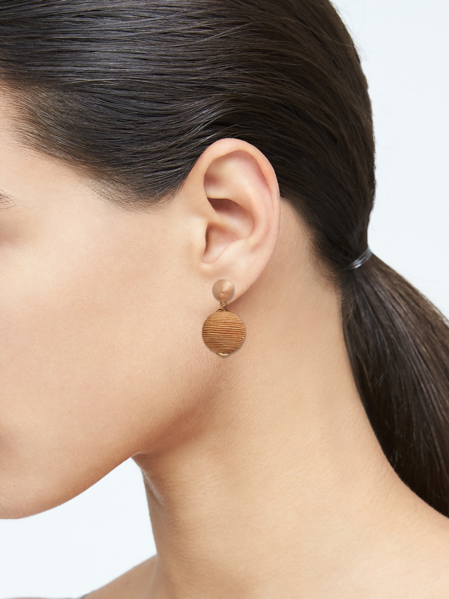 Two-Tone Drop Earrings
