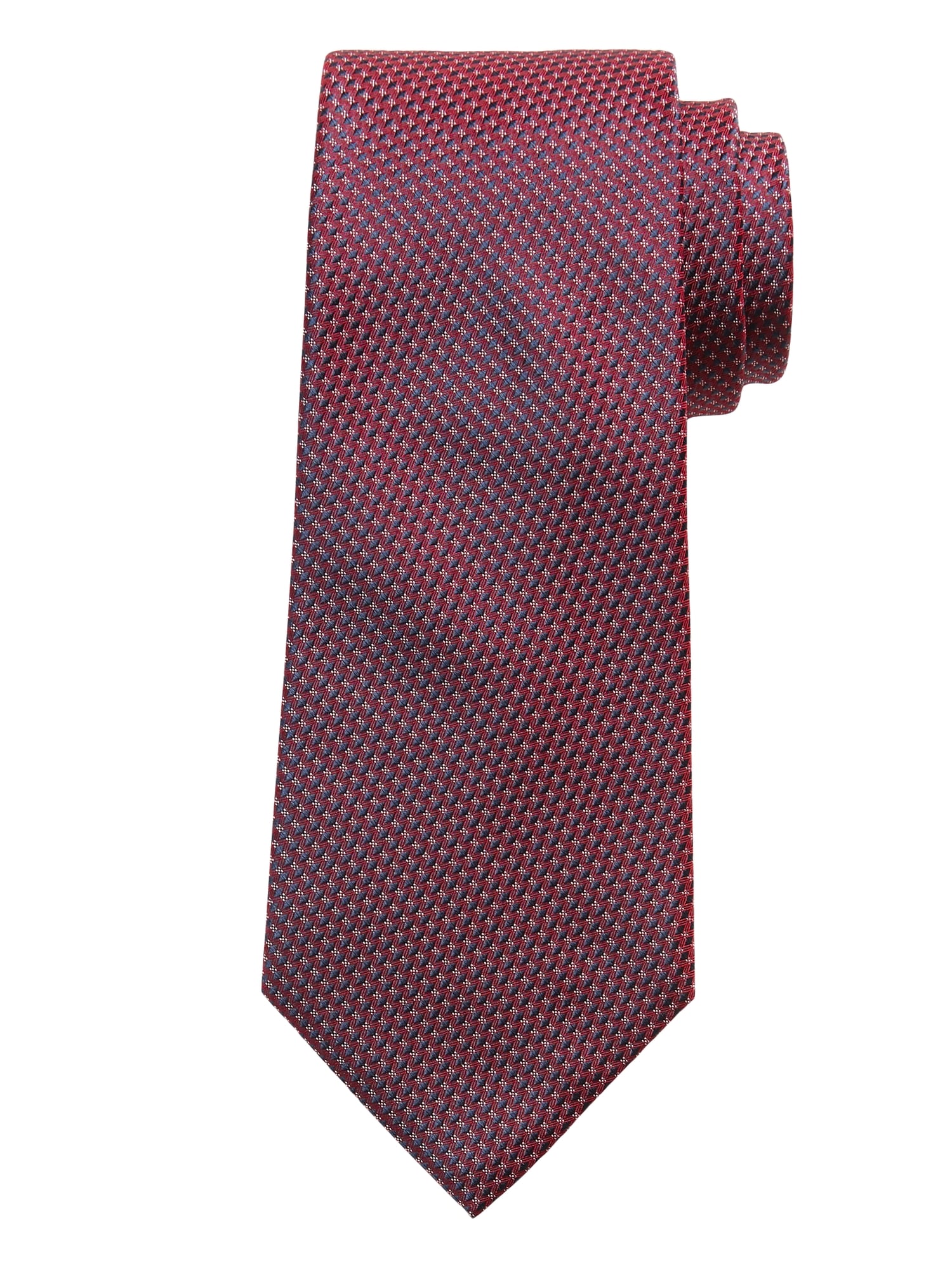 Cravate en soie à motifs géométriques et à micro pois