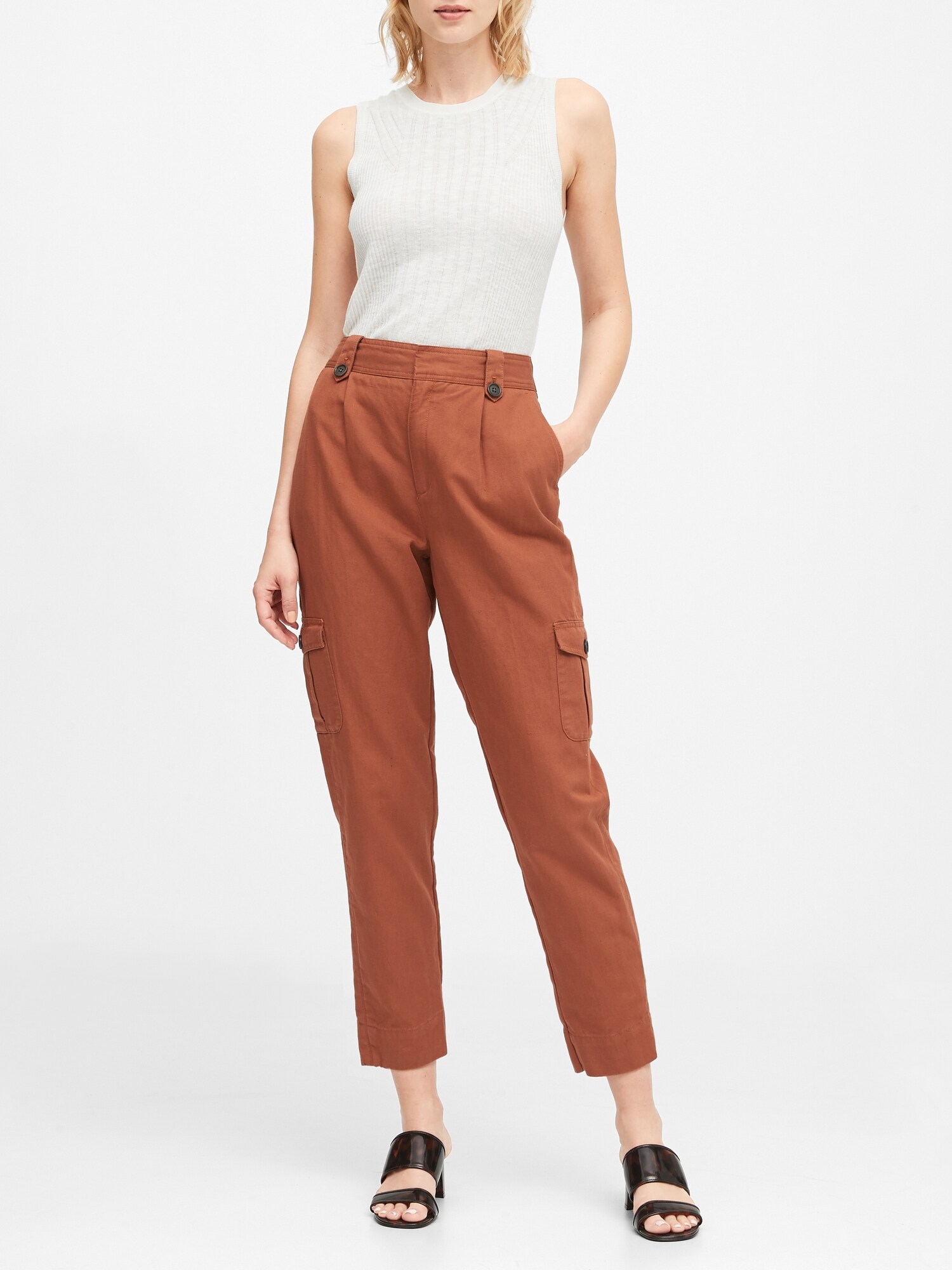 pleated cargo pants