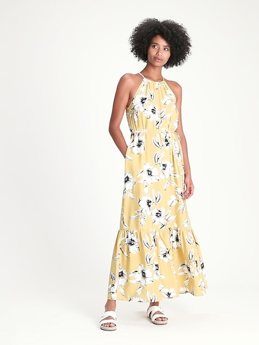 Banana republic store yellow floral dress