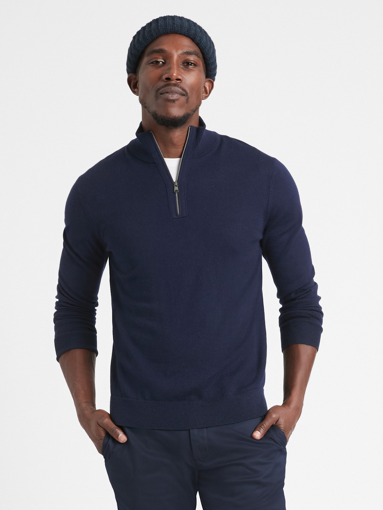 Merino half outlet zip jumper