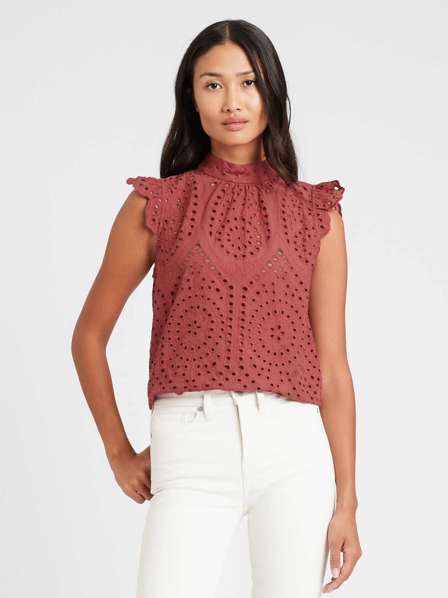 Eyelet Top  Banana Republic