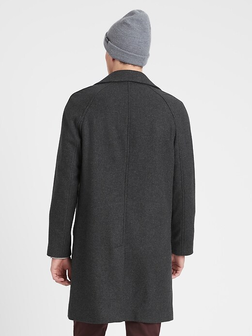 L'image numéro 2 présente Manteau en laine Melton italienne