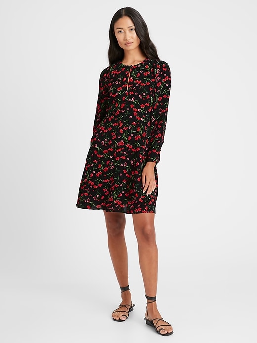 Banana republic red floral dress online