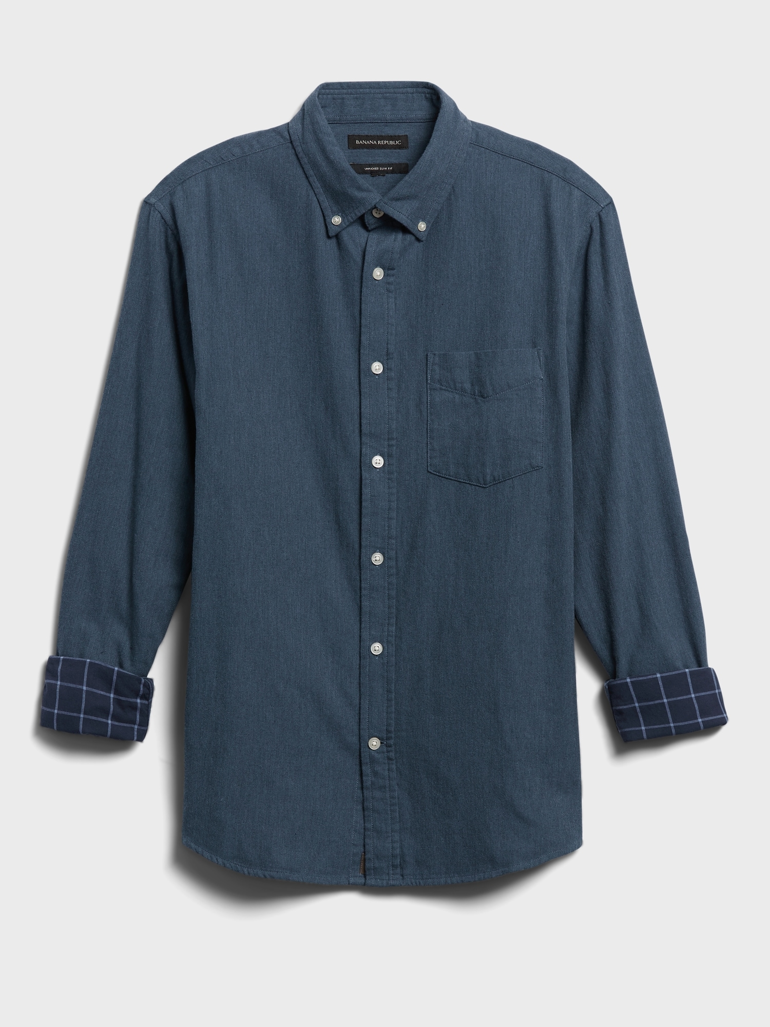 Untucked Slim-Fit Double-Weave Shirt