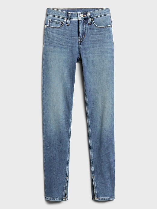 Image number 6 showing, Mid-Rise Skinny Jean with Split-Hem
