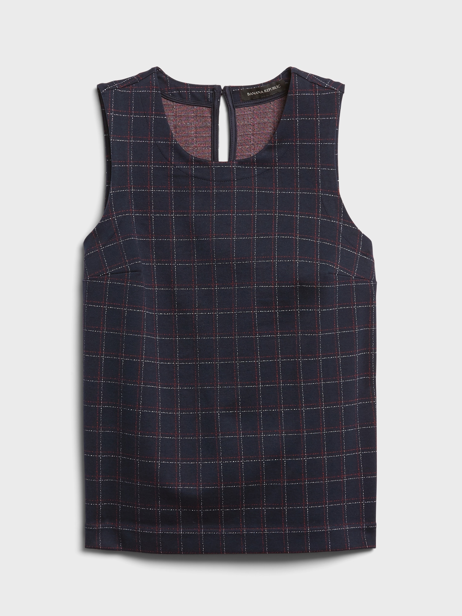 Plaid Cropped Shell