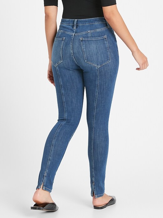 Image number 3 showing, Curvy Mid-Rise Skinny Jean with Back-Seam