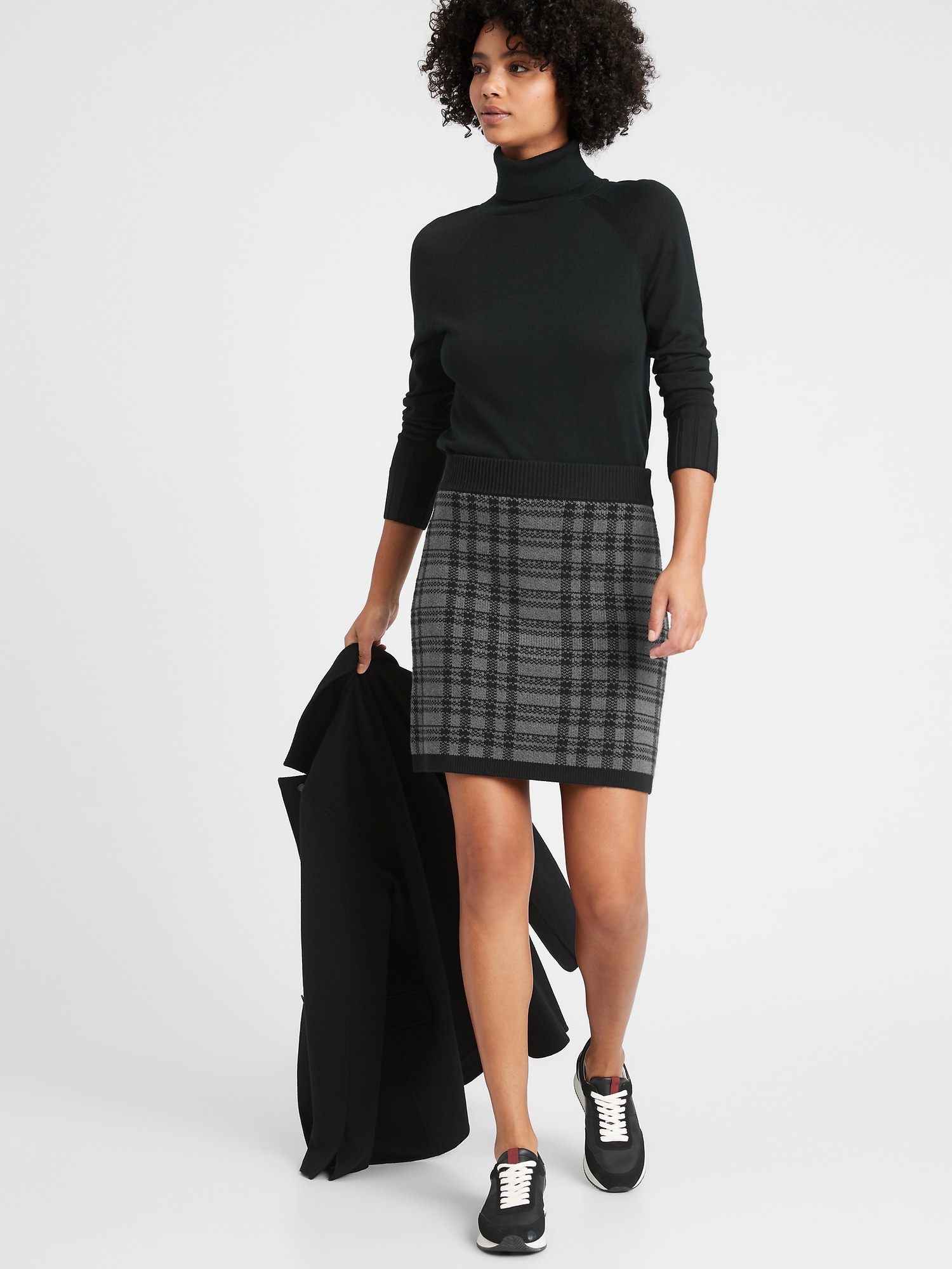 Plaid pencil skirt outlet petite