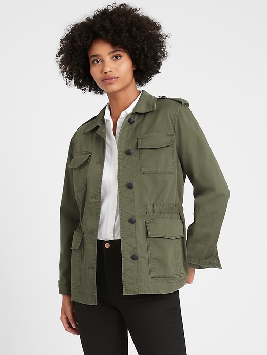 Military Jacket Petite Utility Jacket Army Green Military Jacket
