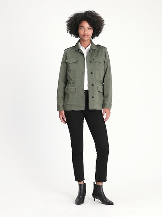 Petite Twill Utility Jacket