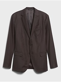 Slim Italian Sharkskin Suit Jacket