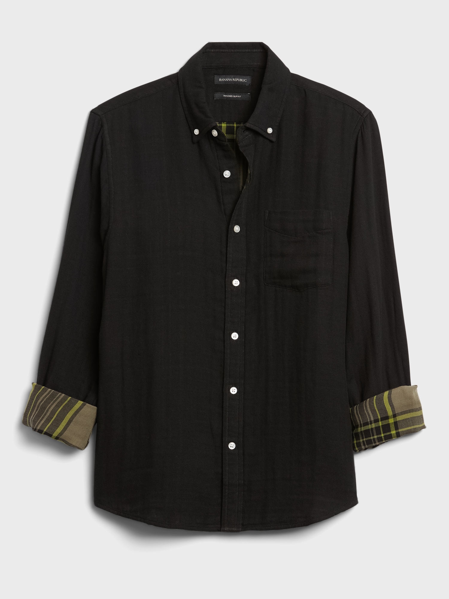 Untucked Slim-Fit Double-Weave Shirt