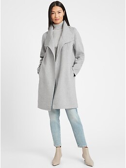 Double-Faced Cocoon Coat | Banana Republic