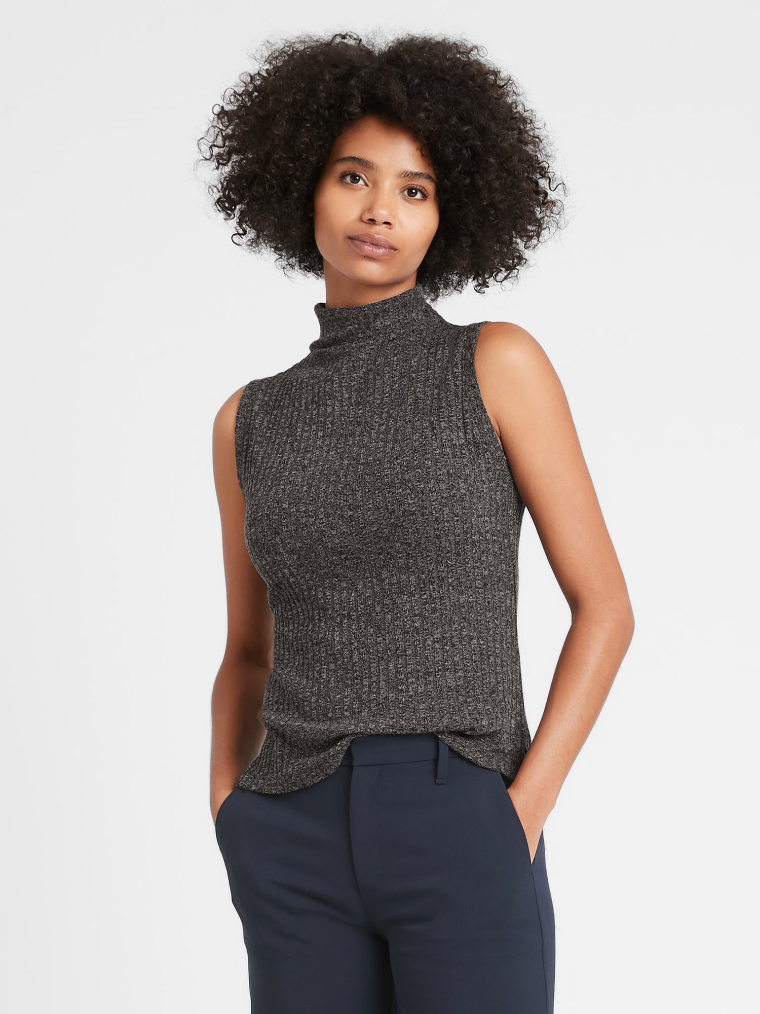 Petite shop ribbed turtleneck