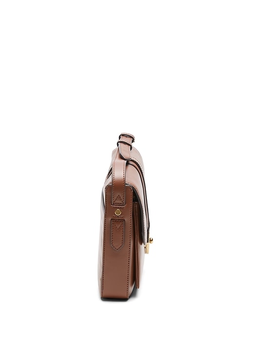 Leather East-West Shoulder Bag | Banana Republic