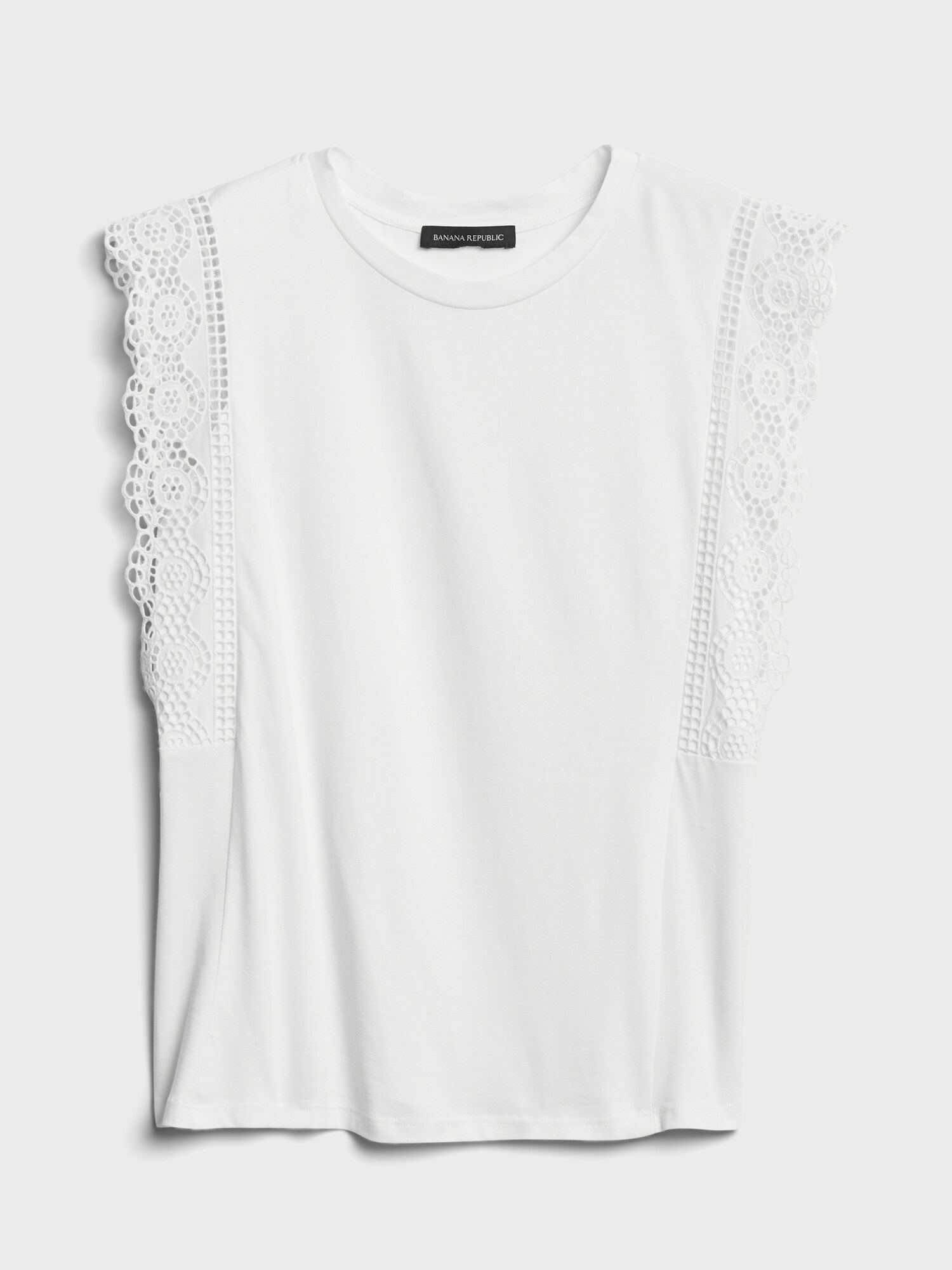 Eyelet Ruffle T-Shirt