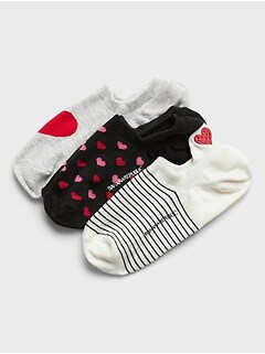 Valentine's Day No-Show Sock 3-Pack