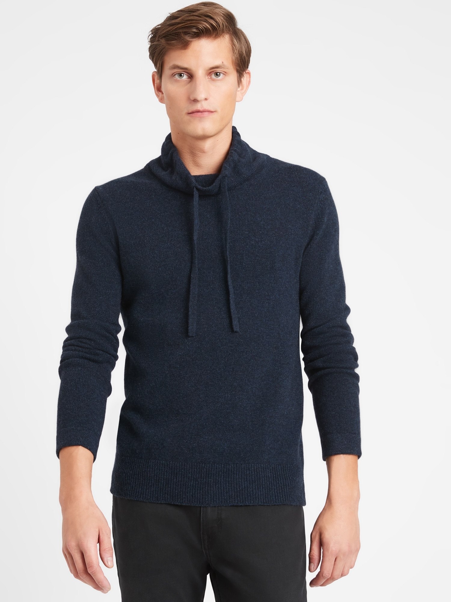 Italian Wool-Blend Funnel-Neck Sweater