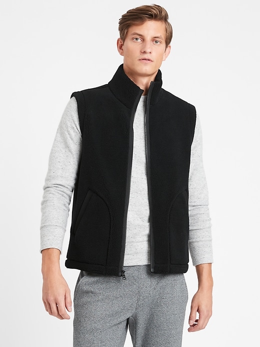 banana republic sherpa vest