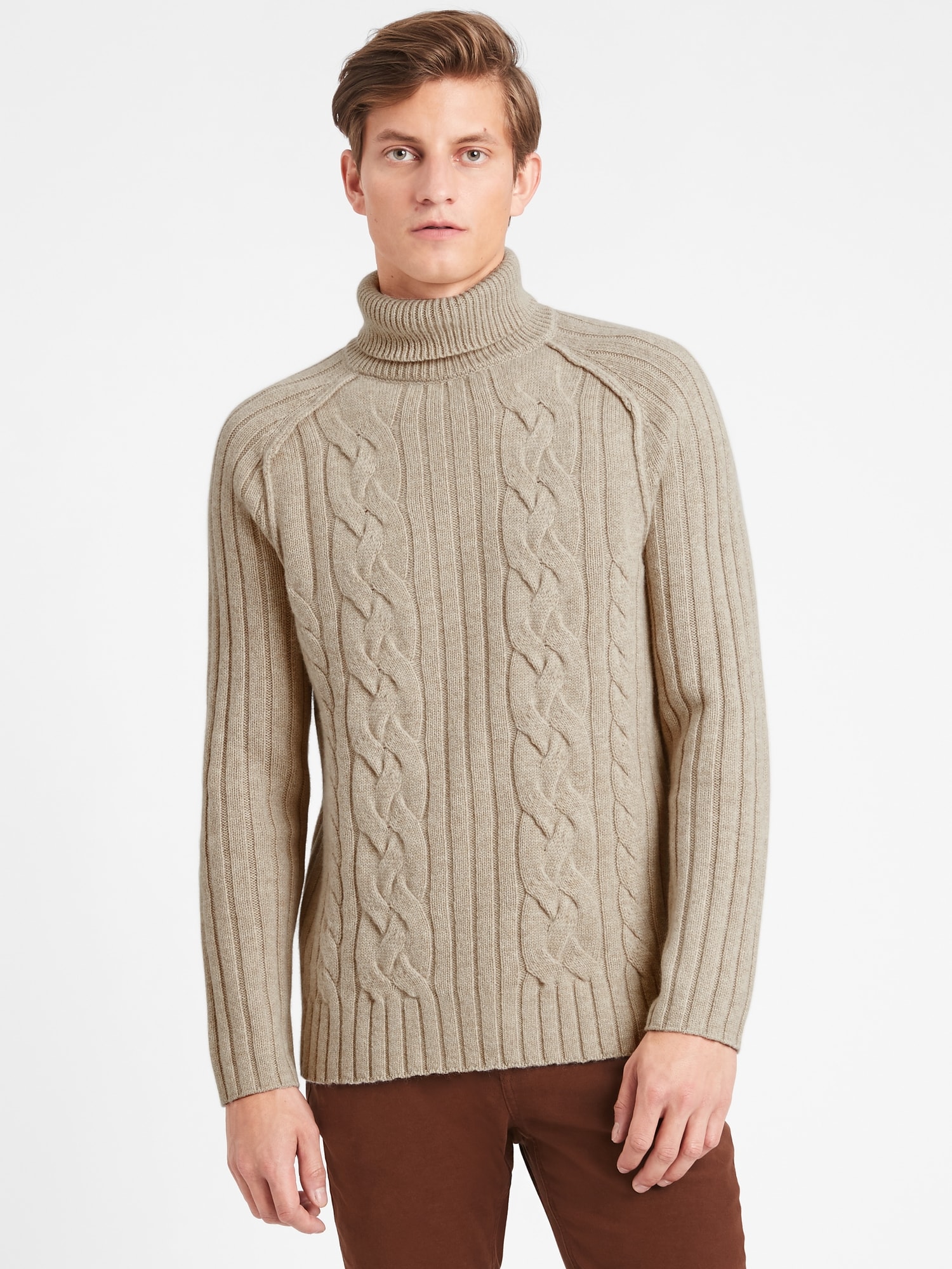 Italian Wool-Blend Turtleneck Sweater