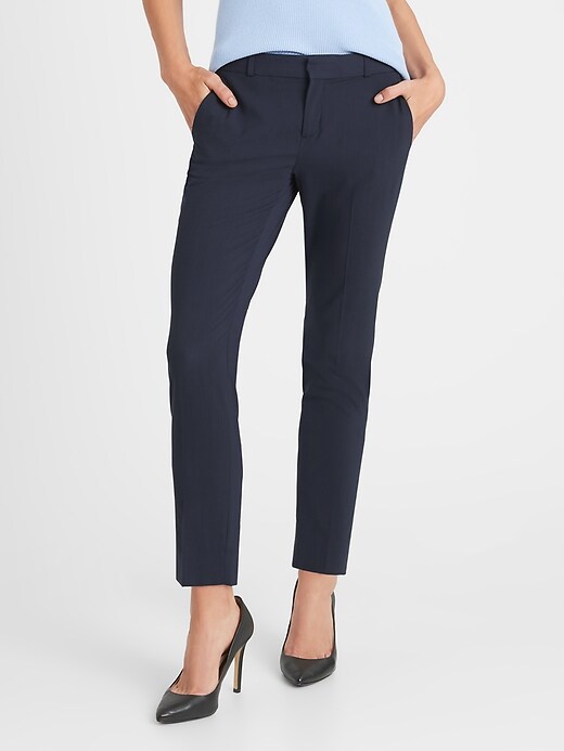 Image number 4 showing, Petite Avery Straight Wool-Blend Pant