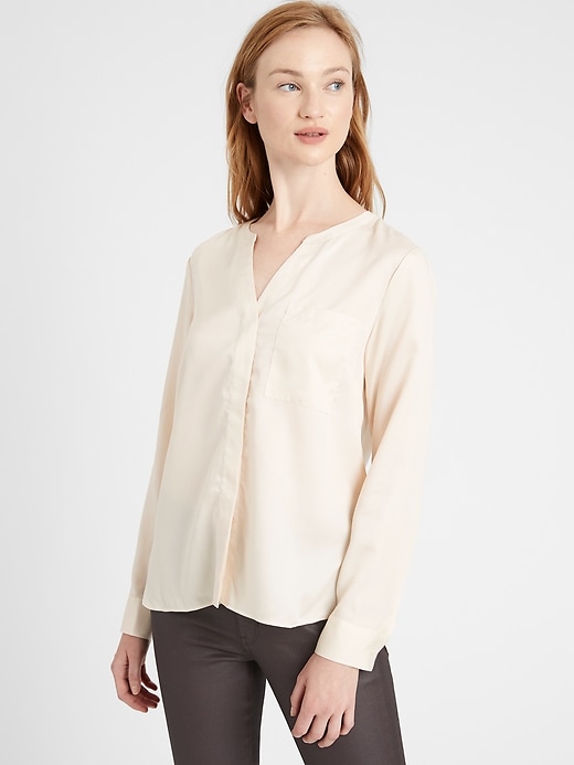Image number 1 showing, Banded Collar Shirt
