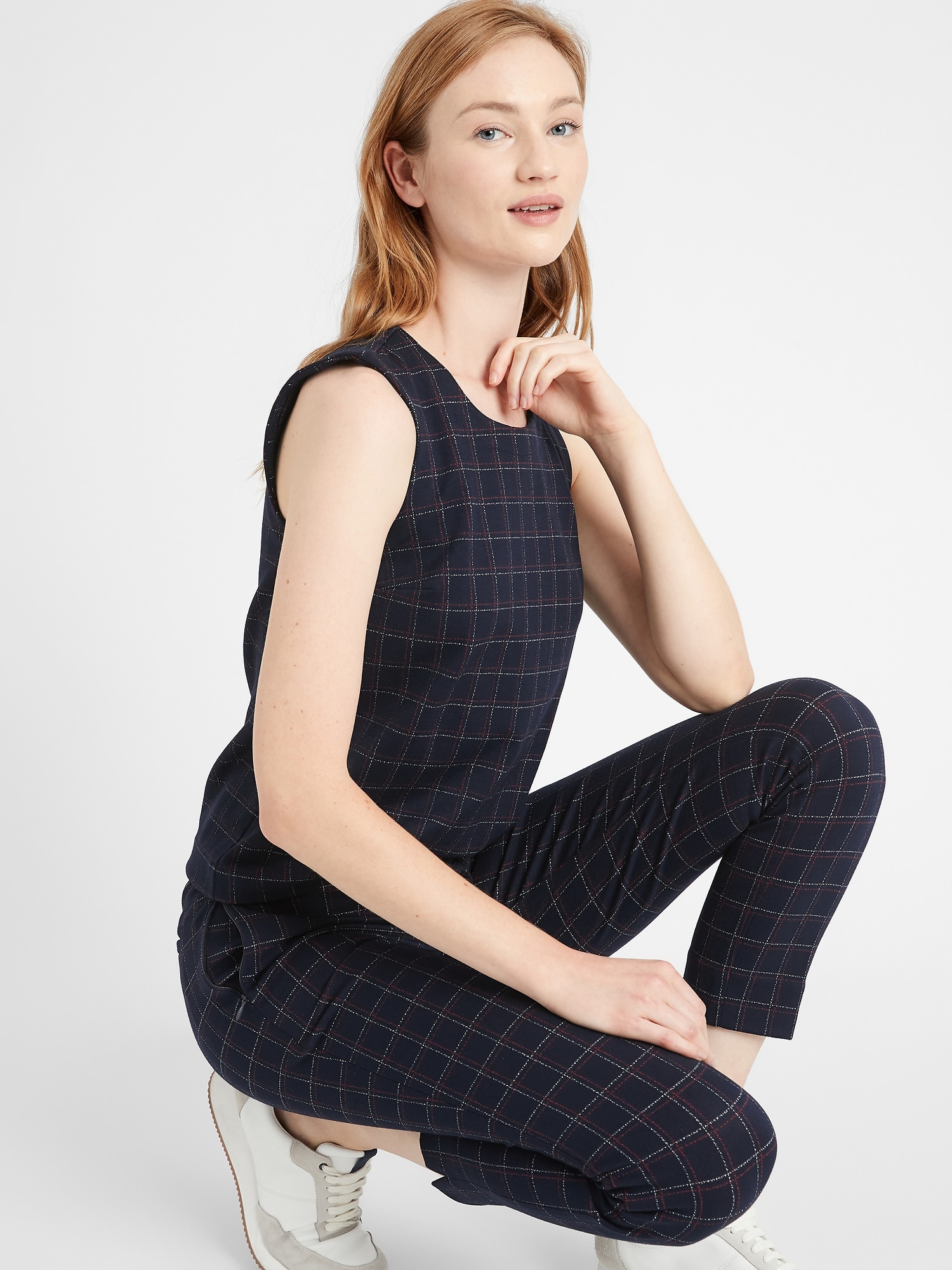 Plaid Cropped Shell