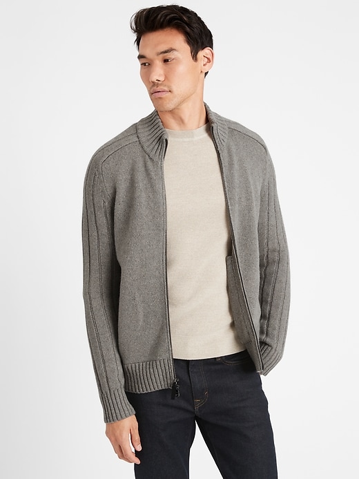 Cashmere sweater jacket hotsell