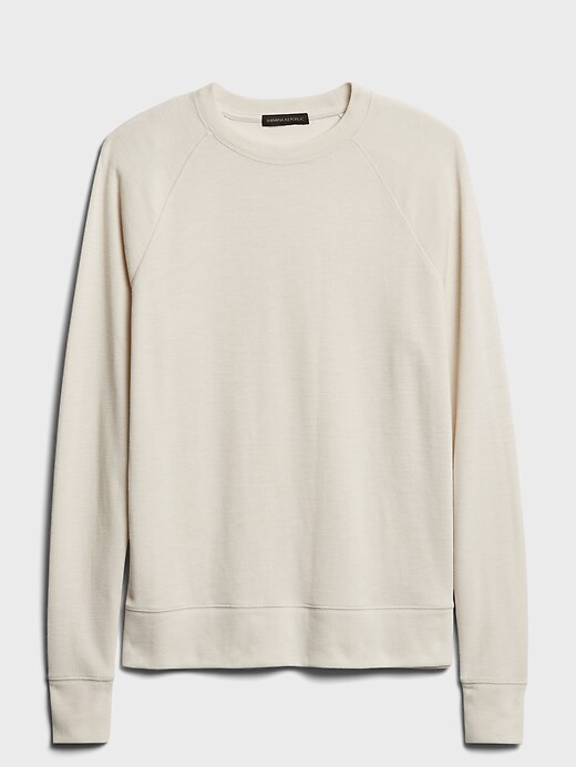 Double Knit Crew Neck Sweatshirt Banana Republic